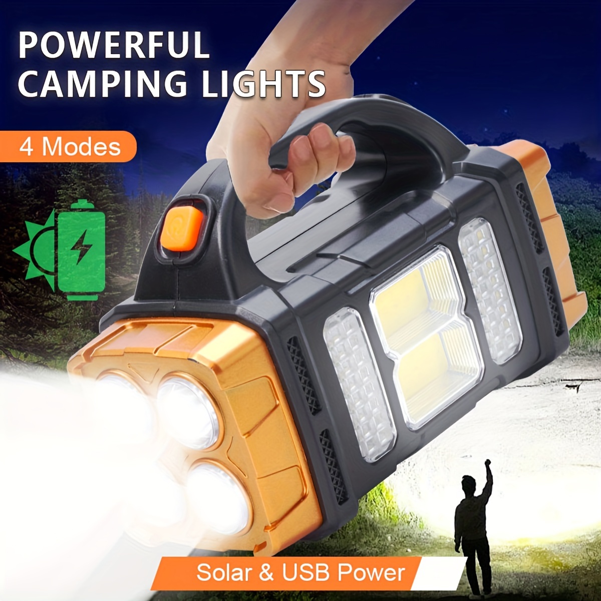 Smart Garden Solar - مصباح يدوي LED شمسي عالي الطاقة