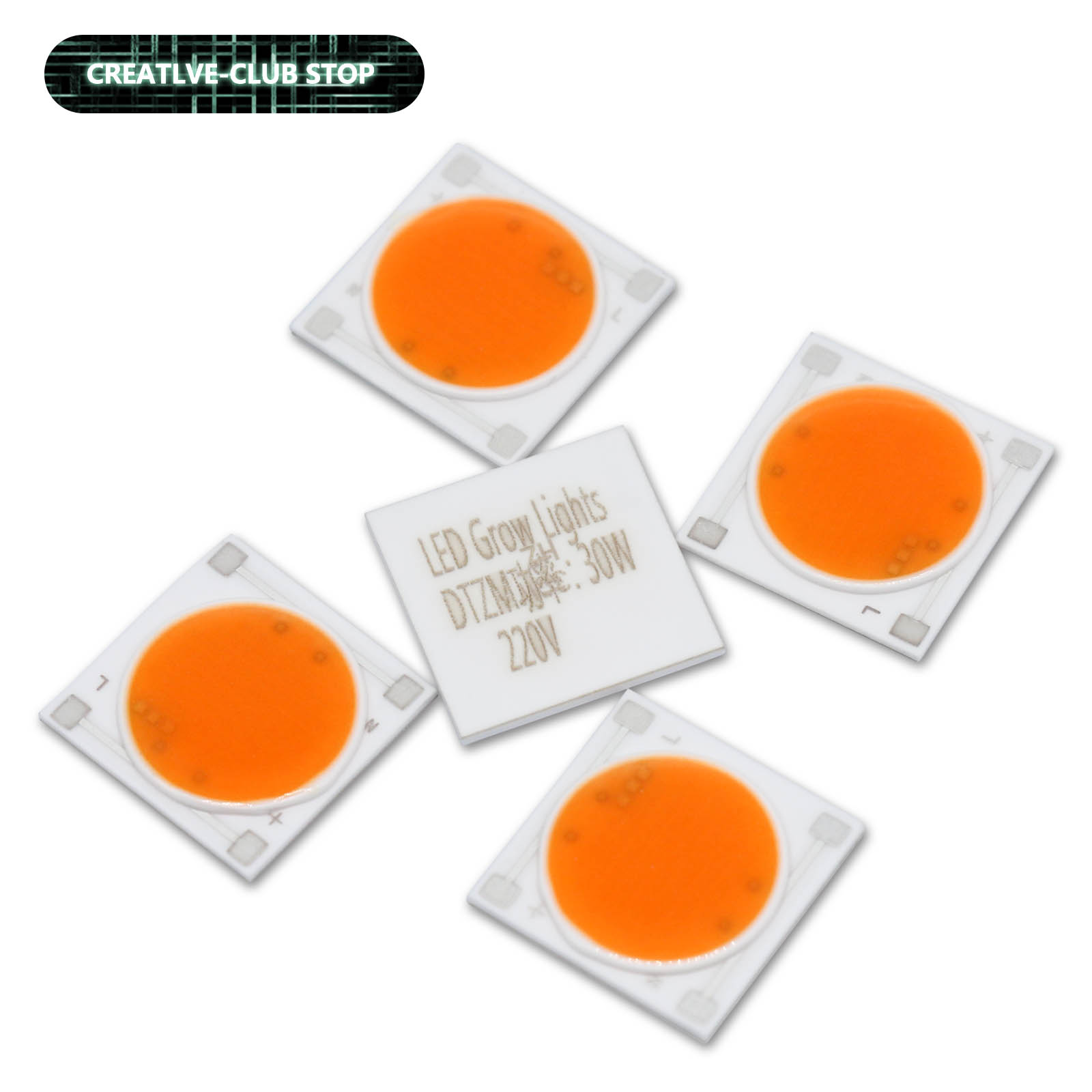 Plant Grow Light Full Spectrum - 5 قطعة قاعدة السيراميك LED COB