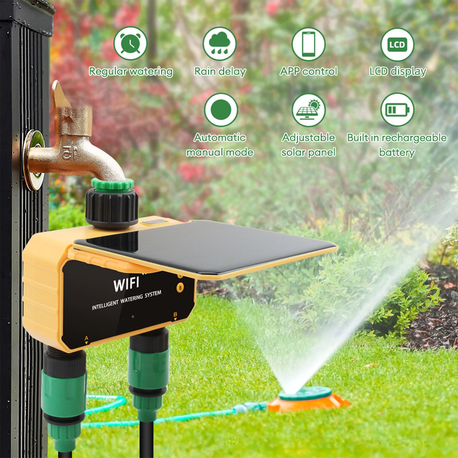 Smart Garden Watering - مؤقت ري ذكي يعمل بالطاقة الشمسية