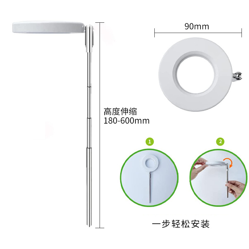ضوء LED دائري قابل للتعتيم مع  - مراجعة Plant Grow Light Full Spectrum وسعره