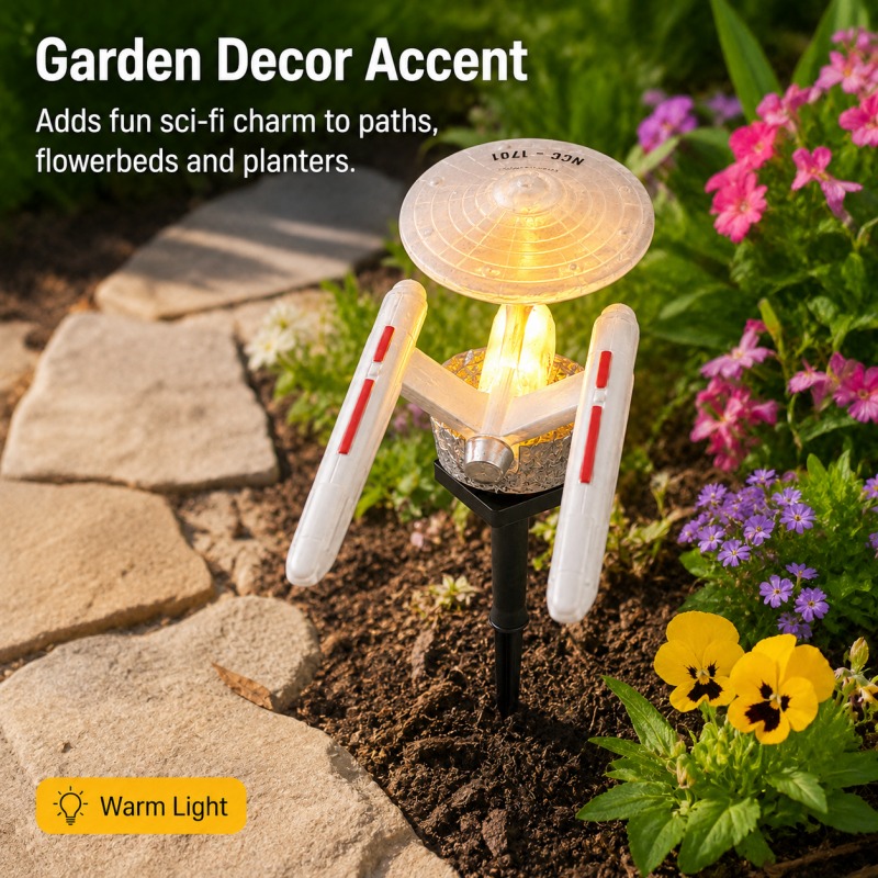 مصباح حديقة شمسي على شكل سفينة - مراجعة Smart Garden Lighting System وسعره
