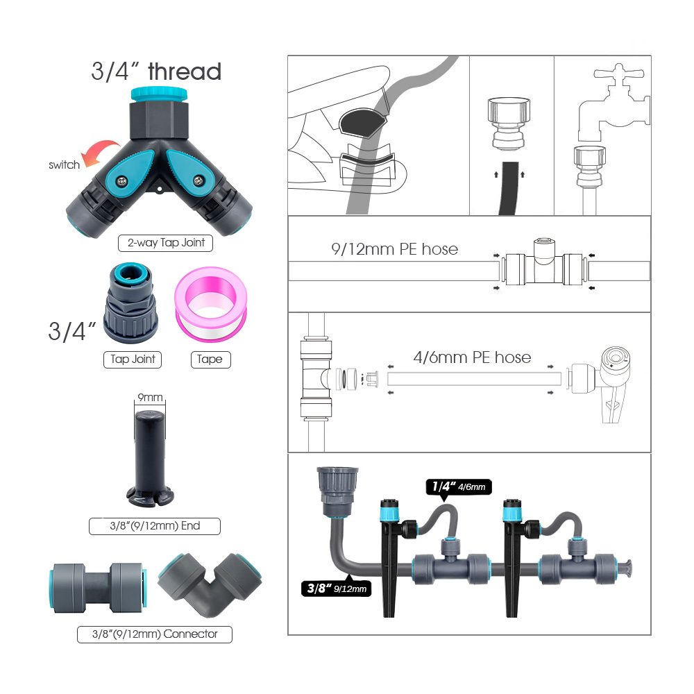 نظام سقي حديقة الفوار 3/8 بوصة - مراجعة Smart Garden Hose وسعره