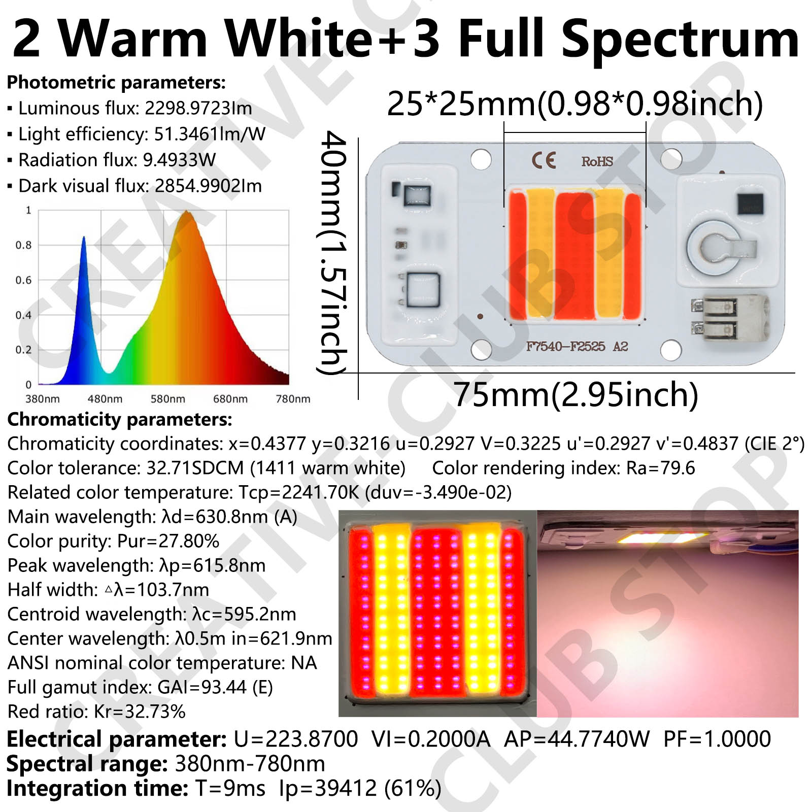 50 واط LED COB رقاقة لحام الحر - مراجعة Plant Grow Light Full Spectrum وسعره