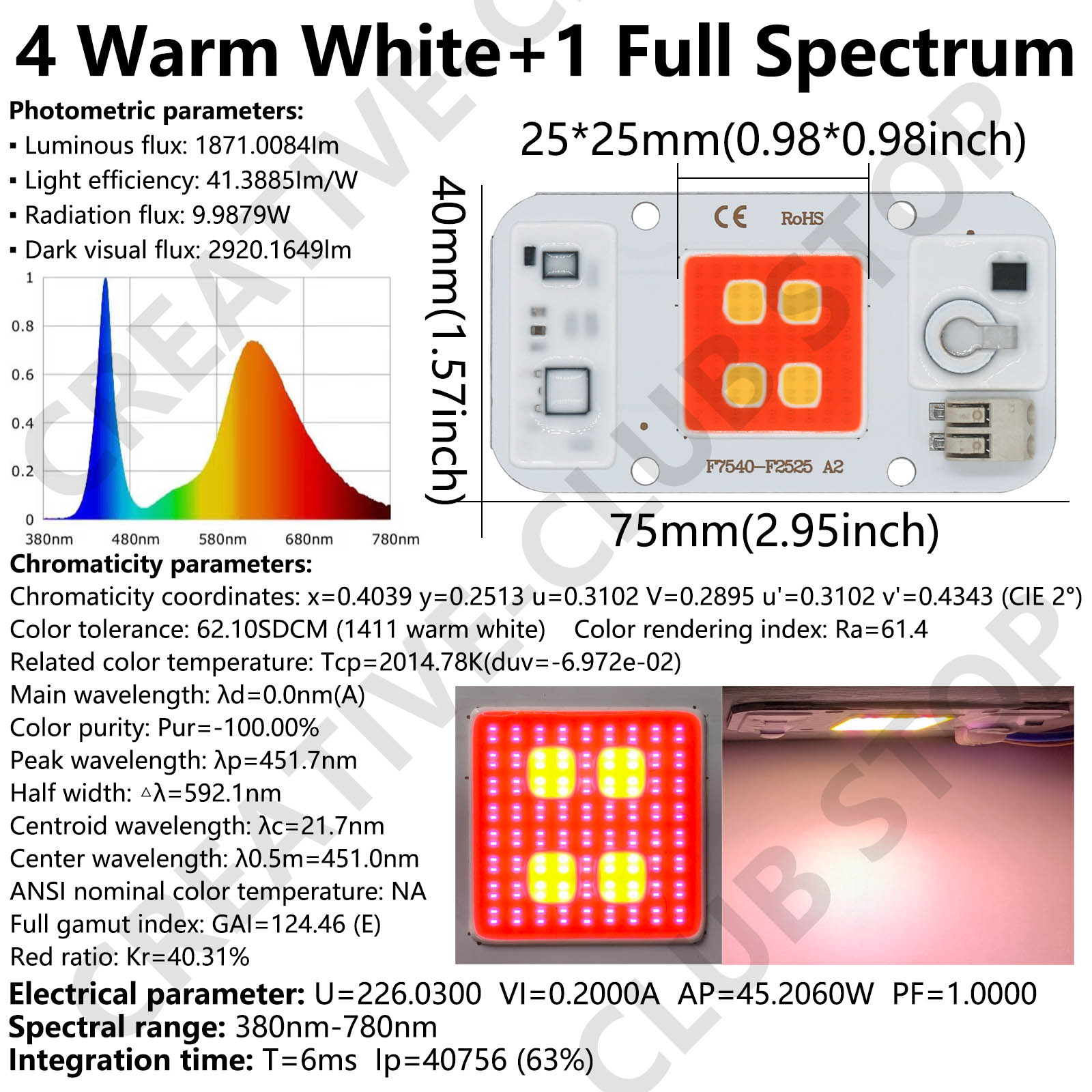 50 واط LED COB رقاقة لحام الحر - مراجعة Plant Grow Light Full Spectrum وسعره
