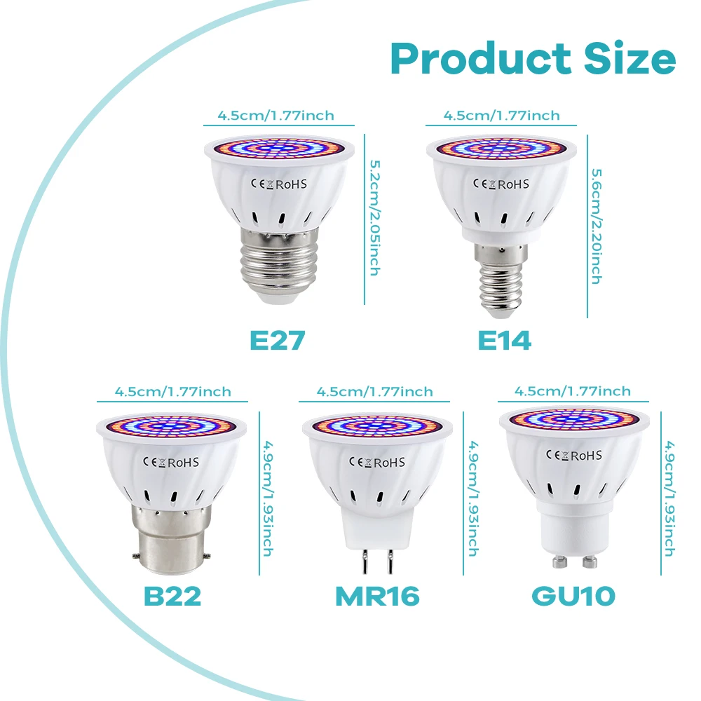 مصباح نمو النباتات E27 LED كام - مراجعة Plant Grow Light Full Spectrum وسعره