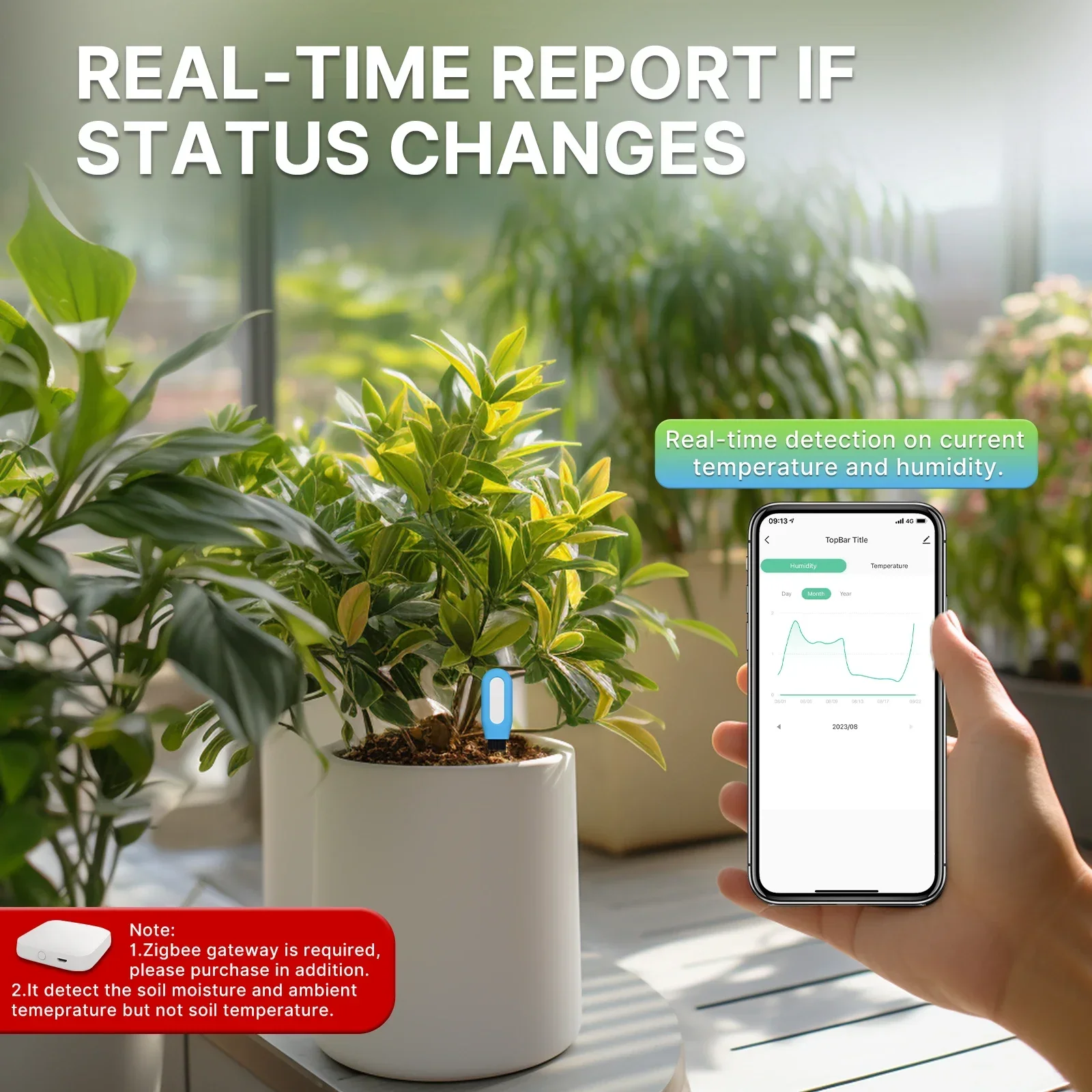 مقياس درجة حرارة التربة ZigBee - مراجعة Smart Urban Garden وسعره
