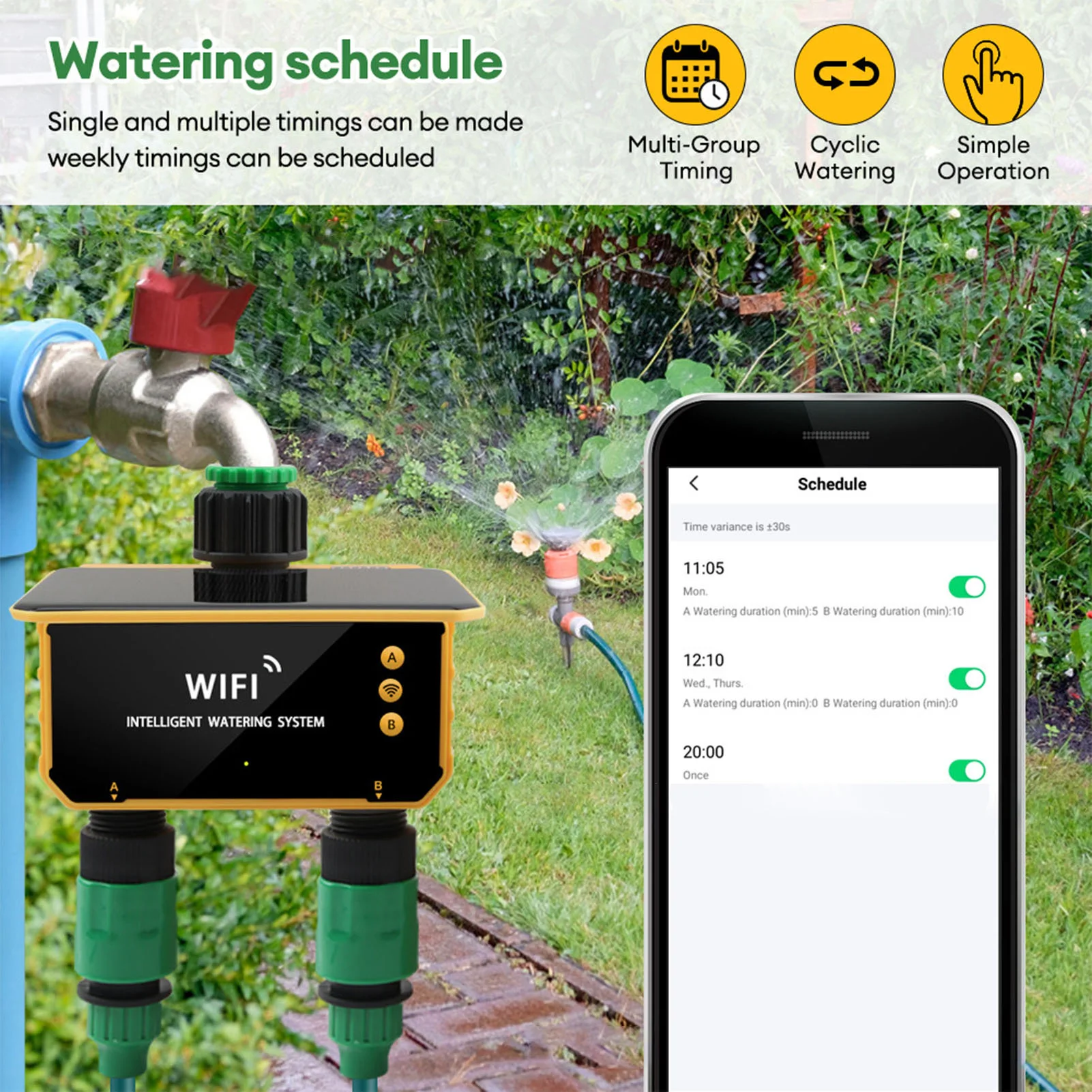 مؤقت ري ذكي يعمل بالطاقة الشمس - مراجعة Smart Garden Watering وسعره
